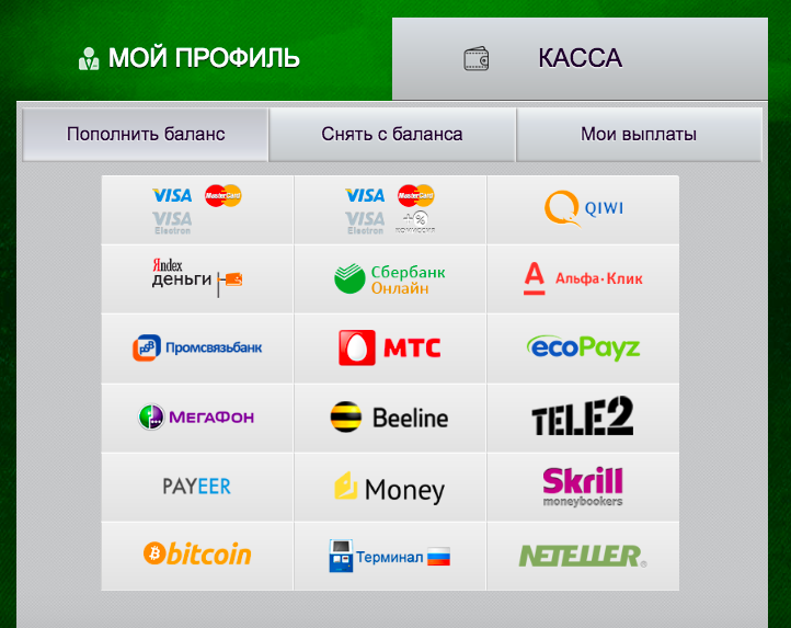 Пополнение и снятие депозита с Азино777