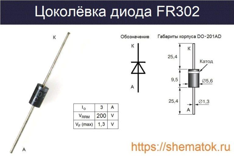 Диод FR302: характеристики и datasheet